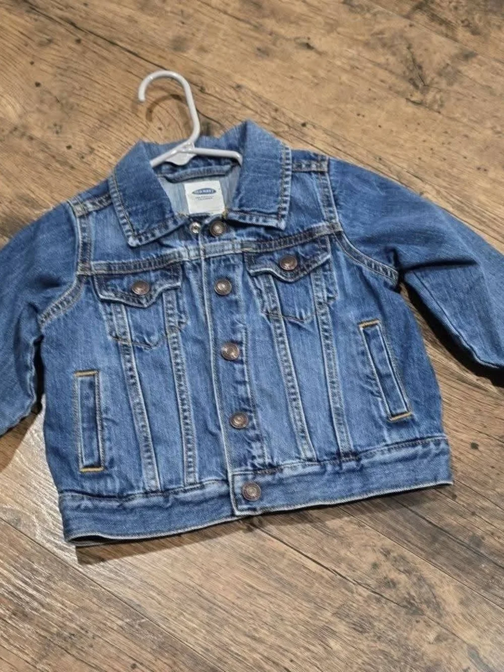 Old Navy Blue Denim Kids Jacket - Classic Snap Sz 2t